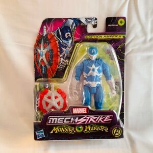 Mech Strike Monster Hunters Captain America Marvel Action Figure, NIB